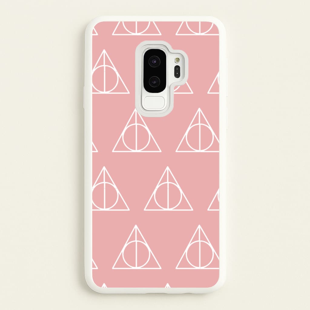 The Deathly Hallows Symbol Pattern - Harry Potter Phone Case for Galaxy S9 Plus