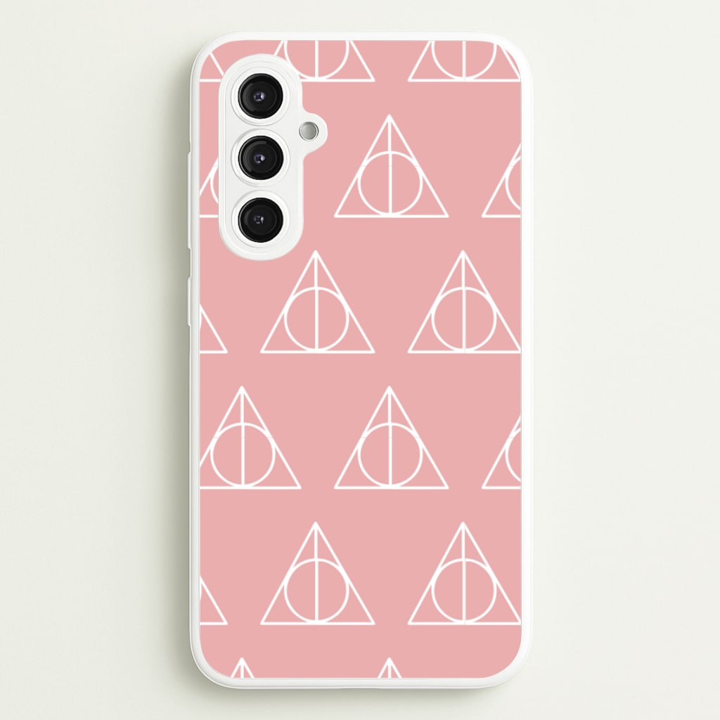 The Deathly Hallows Symbol Pattern - Harry Potter Phone Case for Galaxy S23FE