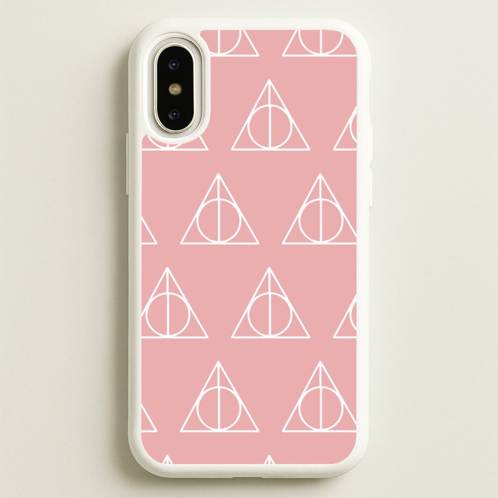 The Deathly Hallows Symbol Pattern - Harry Potter Phone Case for iPhone X / XS