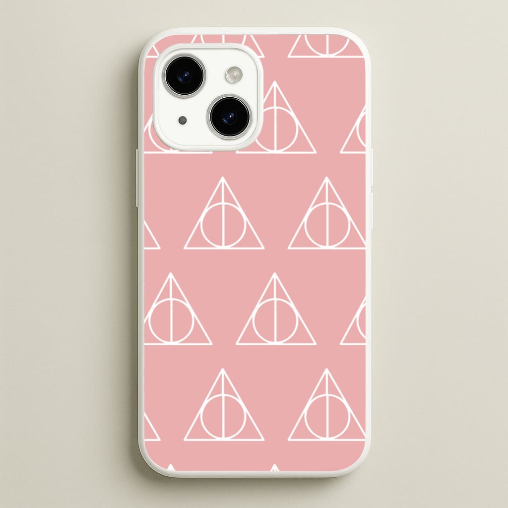 The Deathly Hallows Symbol Pattern - Harry Potter Phone Case for iPhone 15 Plus