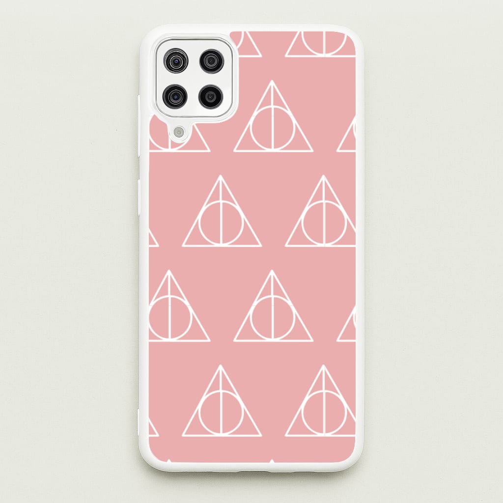 The Deathly Hallows Symbol Pattern - Harry Potter Phone Case for Galaxy A12
