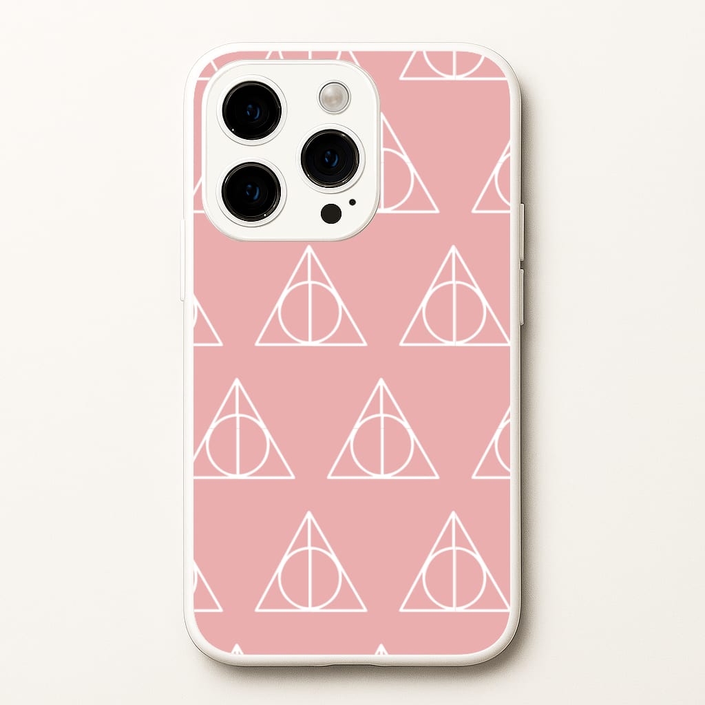 The Deathly Hallows Symbol Pattern - Harry Potter Phone Case for iPhone 15 Pro