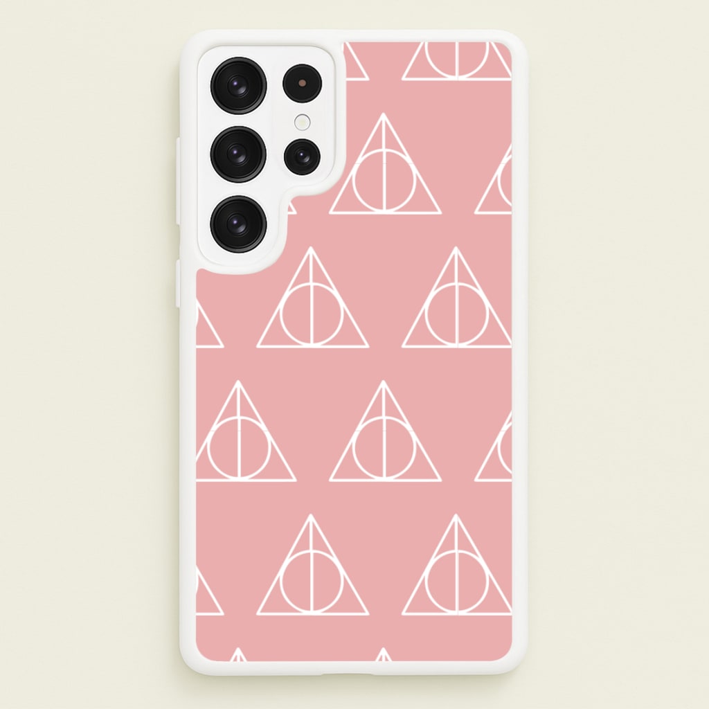 The Deathly Hallows Symbol Pattern - Harry Potter Phone Case for Galaxy S22 Ultra