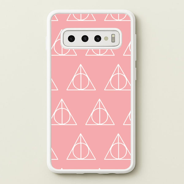 The Deathly Hallows Symbol Pattern - Harry Potter Phone Case for Galaxy S10