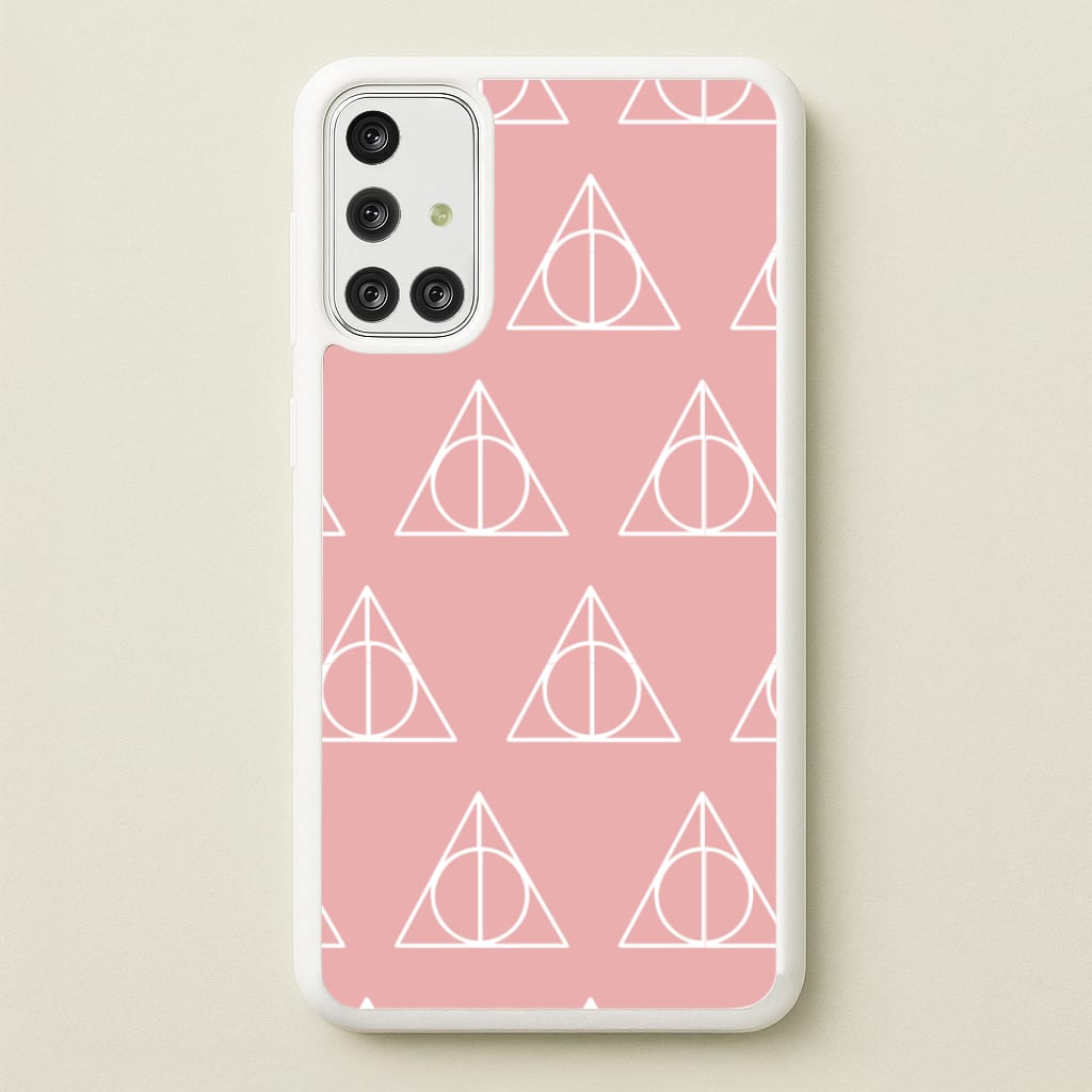 The Deathly Hallows Symbol Pattern - Harry Potter Phone Case for Galaxy A71