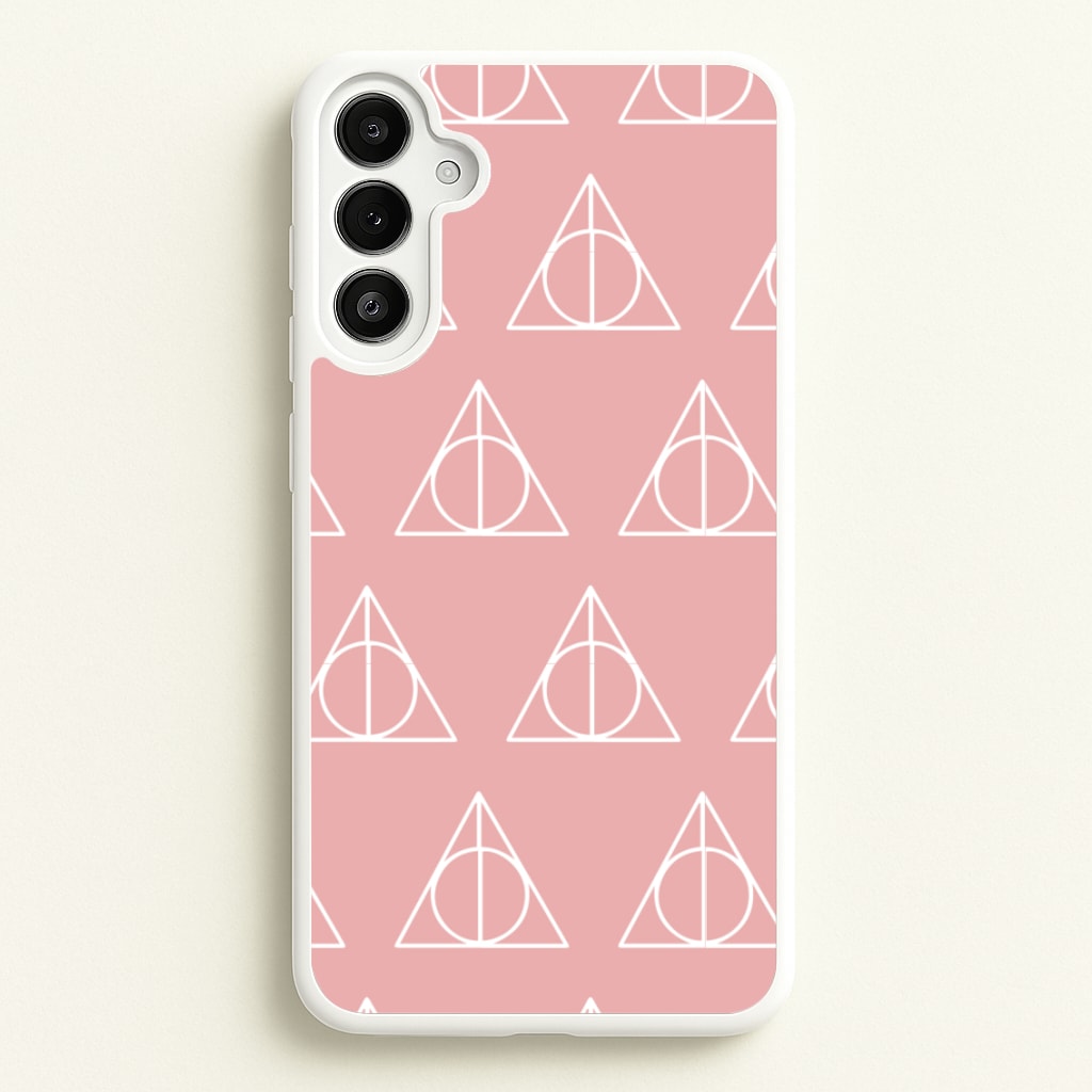 The Deathly Hallows Symbol Pattern - Harry Potter Phone Case for Galaxy A34
