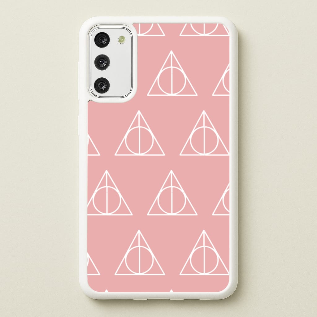 The Deathly Hallows Symbol Pattern - Harry Potter Phone Case for Galaxy A41