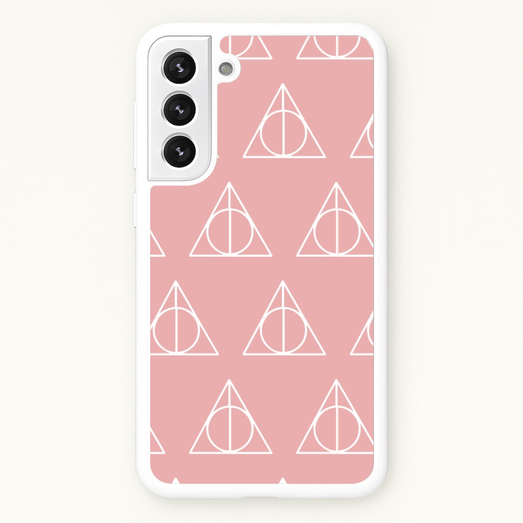 The Deathly Hallows Symbol Pattern - Harry Potter Phone Case for Galaxy S21
