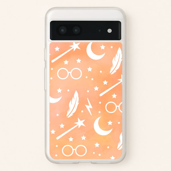 Wizard Icon Patterns - Harry Potter Phone Case for Google Pixel 7