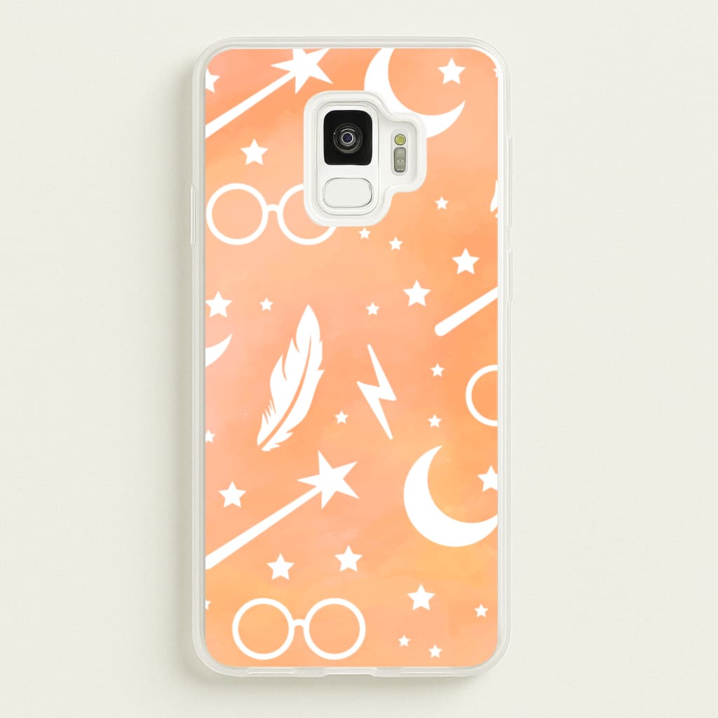 Wizard Icon Patterns - Harry Potter Phone Case for Galaxy S9