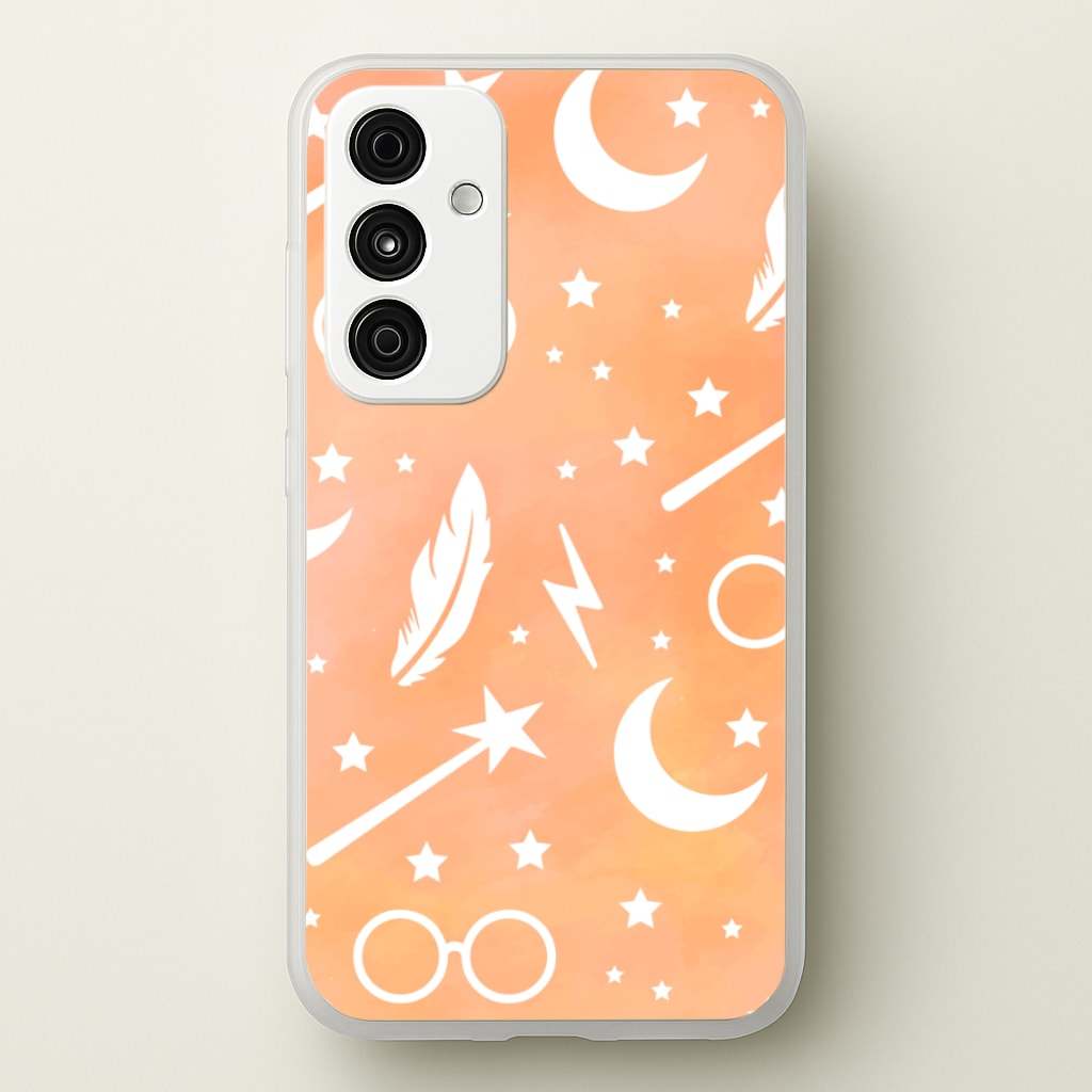 Wizard Icon Patterns - Harry Potter Phone Case for Galaxy A35