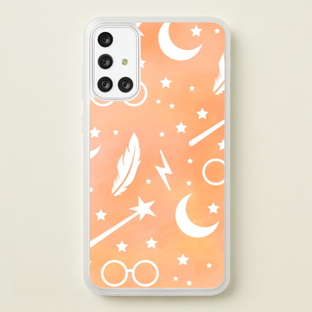 Wizard Icon Patterns - Harry Potter Phone Case for Galaxy A71
