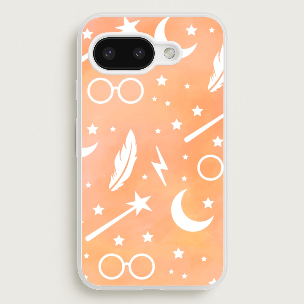 Wizard Icon Patterns - Harry Potter Phone Case for Google Pixel 9a