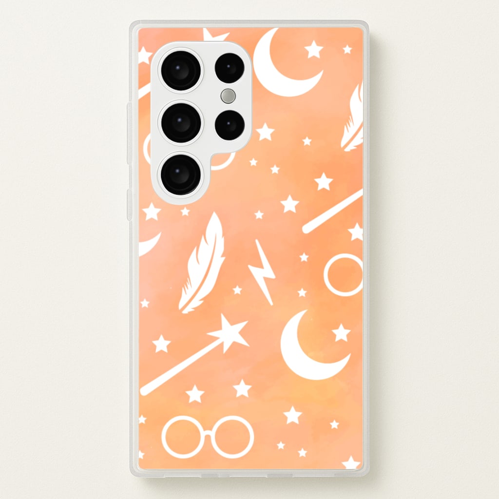 Wizard Icon Patterns - Harry Potter Phone Case for Galaxy S24 Ultra