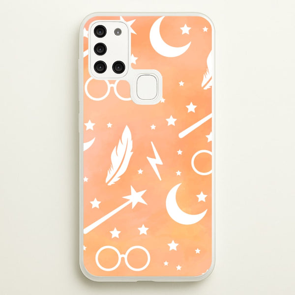Wizard Icon Patterns - Harry Potter Phone Case for Galaxy A21s