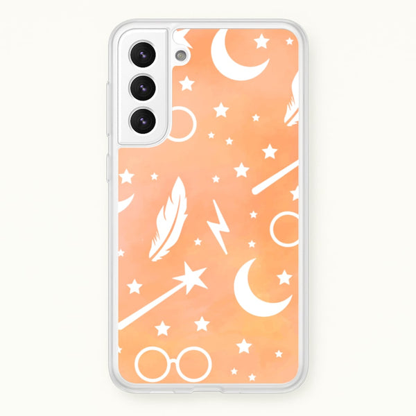 Wizard Icon Patterns - Harry Potter Phone Case for Galaxy S21FE