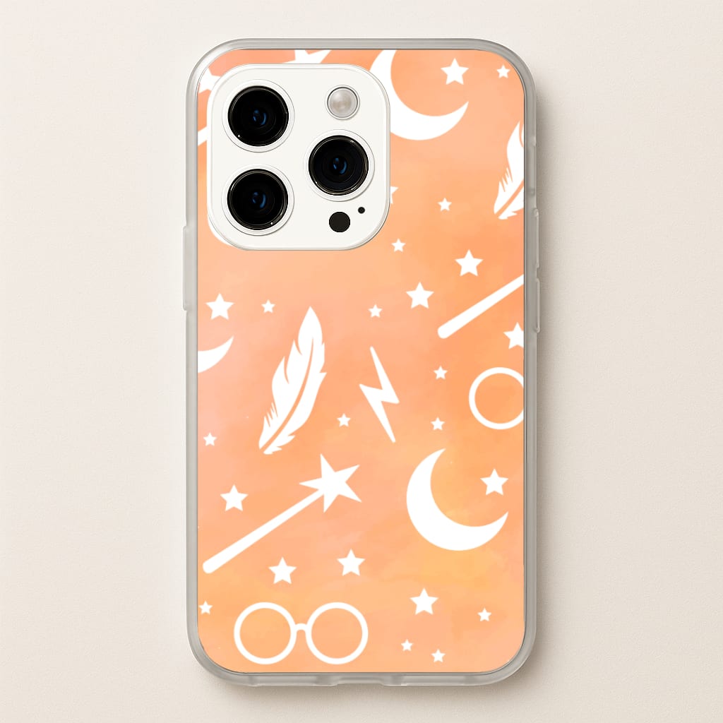 Wizard Icon Patterns - Harry Potter Phone Case for iPhone 15 Pro
