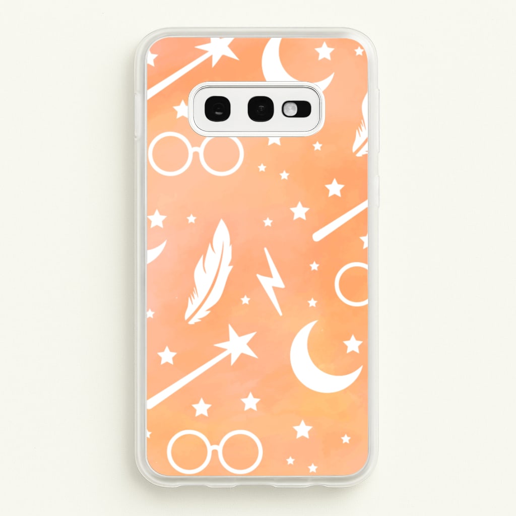 Wizard Icon Patterns - Harry Potter Phone Case for Galaxy S10e