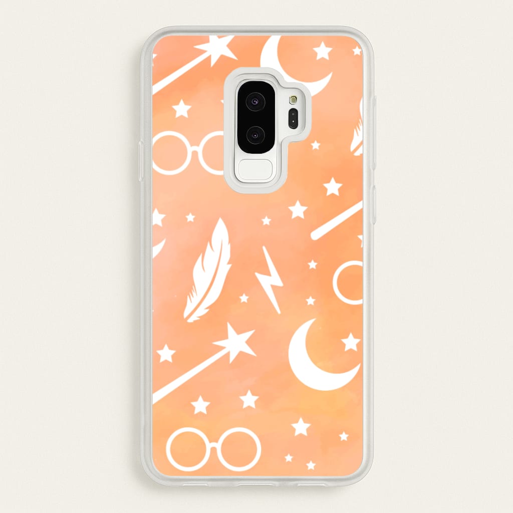 Wizard Icon Patterns - Harry Potter Phone Case for Galaxy S9 Plus