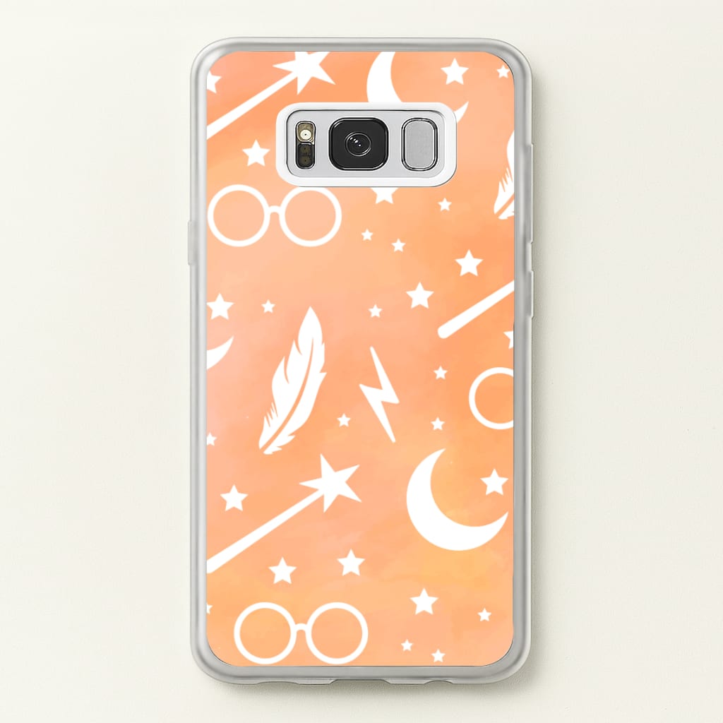 Wizard Icon Patterns - Harry Potter Phone Case for Galaxy S8