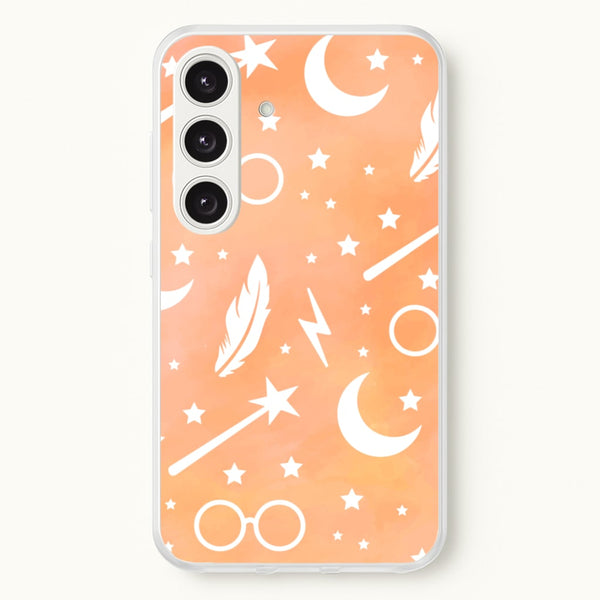 Wizard Icon Patterns - Harry Potter Phone Case for Galaxy S24 Plus