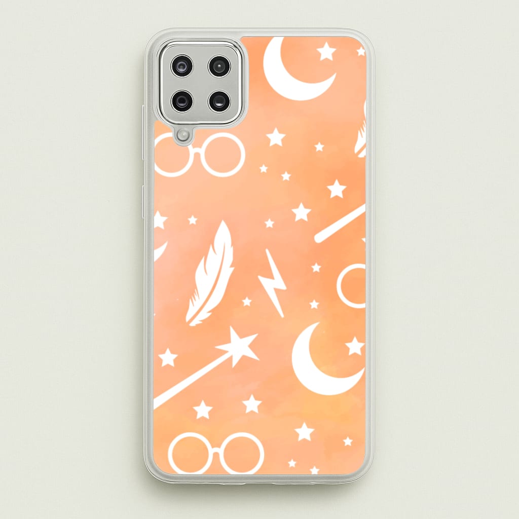 Wizard Icon Patterns - Harry Potter Phone Case for Galaxy A12