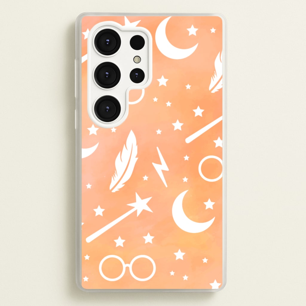 Wizard Icon Patterns - Harry Potter Phone Case for Galaxy S25 Ultra