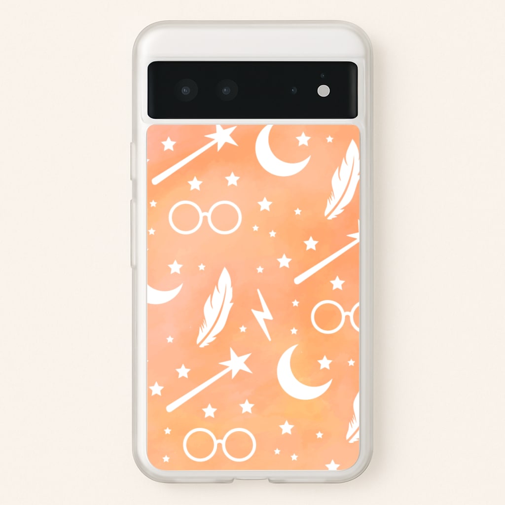 Wizard Icon Patterns - Harry Potter Phone Case for Google Pixel 6