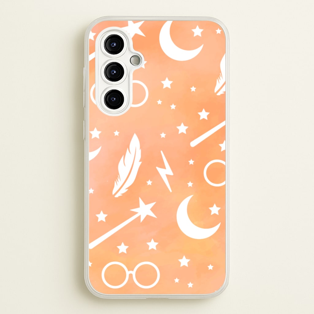 Wizard Icon Patterns - Harry Potter Phone Case for Galaxy A54