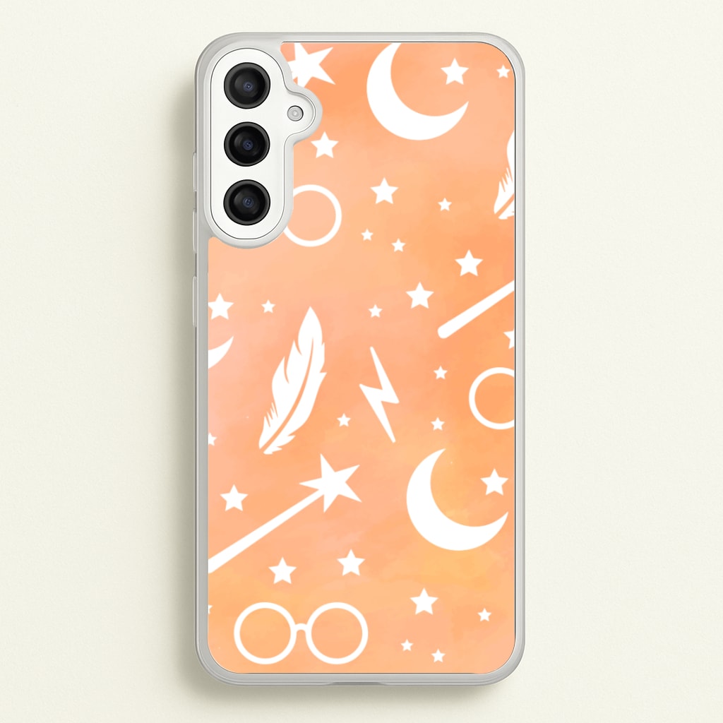 Wizard Icon Patterns - Harry Potter Phone Case for Galaxy A34