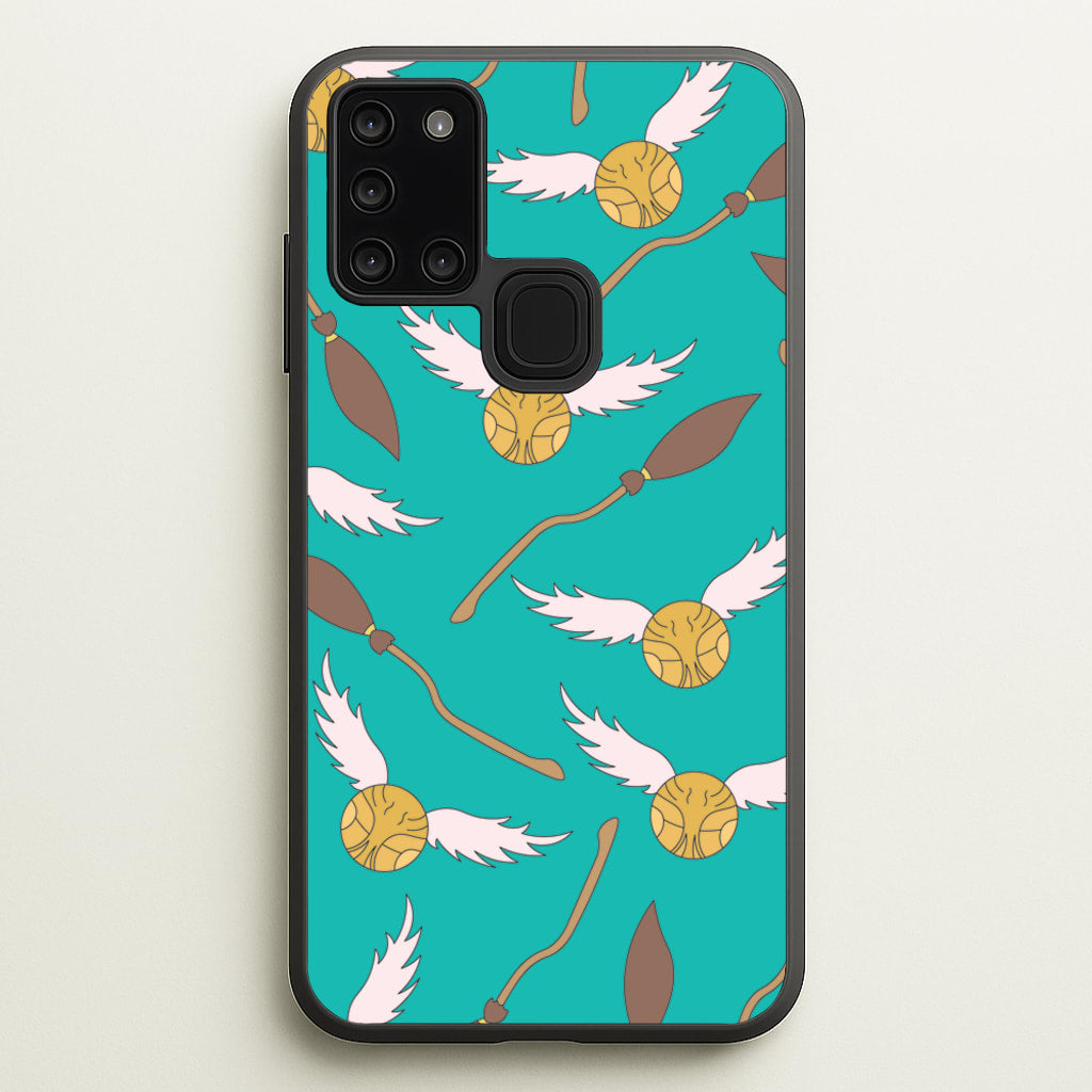 Quidditch Pattern - Harry Potter - Harry Potter Phone Case for Galaxy A21s