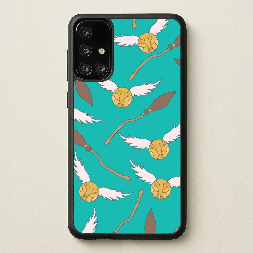 Quidditch Pattern - Harry Potter - Harry Potter Phone Case for Galaxy A71