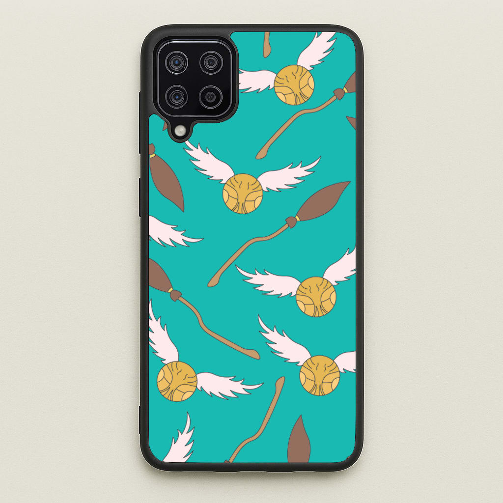 Quidditch Pattern - Harry Potter - Harry Potter Phone Case for Galaxy A12