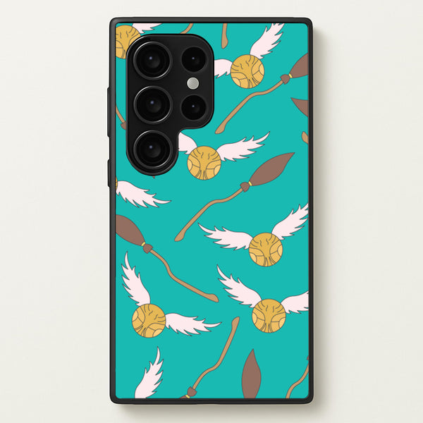 Quidditch Pattern - Harry Potter - Harry Potter Phone Case for Galaxy S24 Ultra
