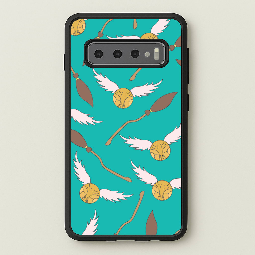 Quidditch Pattern - Harry Potter - Harry Potter Phone Case for Galaxy S10 Plus