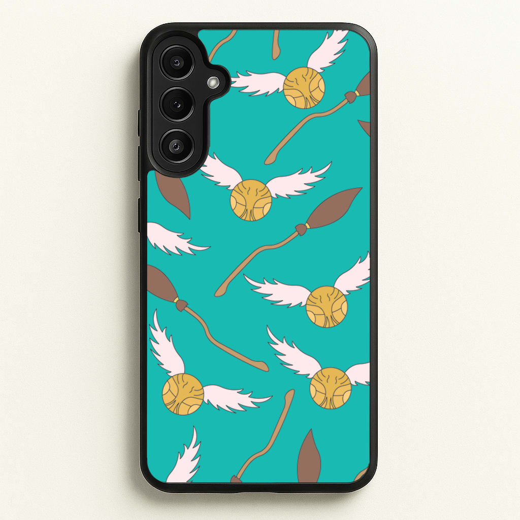 Quidditch Pattern - Harry Potter - Harry Potter Phone Case for Galaxy A34