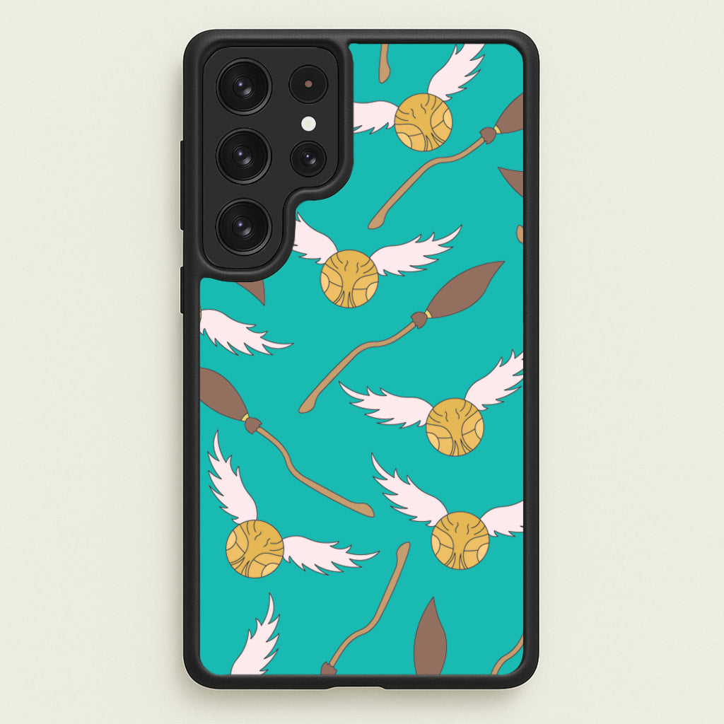 Quidditch Pattern - Harry Potter - Harry Potter Phone Case for Galaxy S23 Ultra