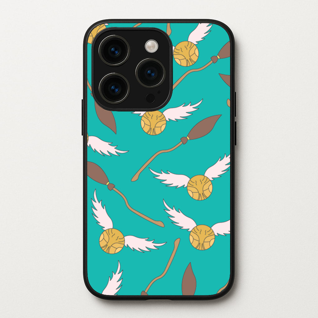 Quidditch Pattern - Harry Potter - Harry Potter Phone Case for iPhone 14 Pro