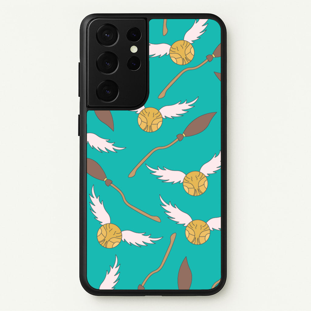 Quidditch Pattern - Harry Potter - Harry Potter Phone Case for Galaxy S21 Ultra