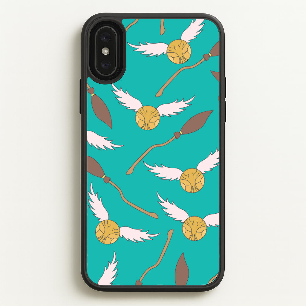 Quidditch Pattern - Harry Potter - Harry Potter Phone Case for iPhone XS Max