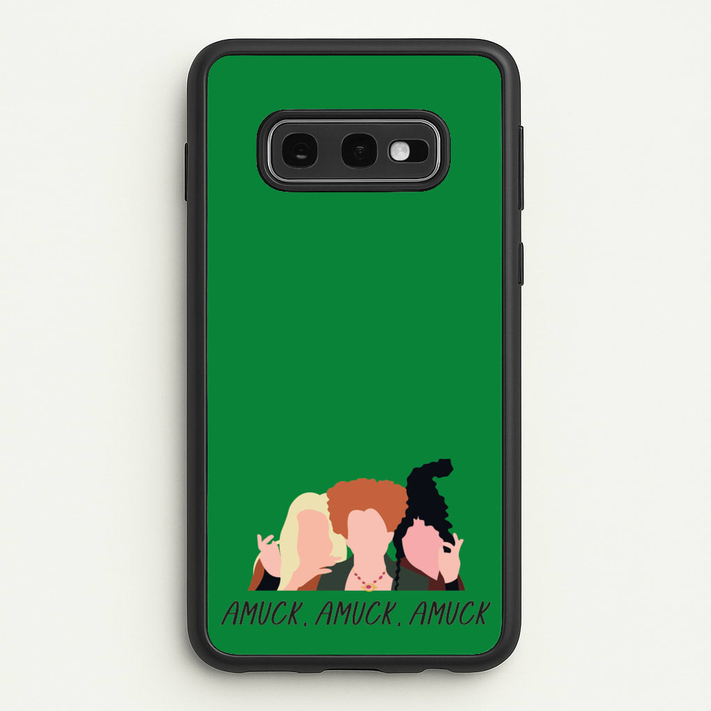 Amuck, Amuck, Amuck - Hocus Halloween - Houcs Pocus Phone Case for Galaxy S10e