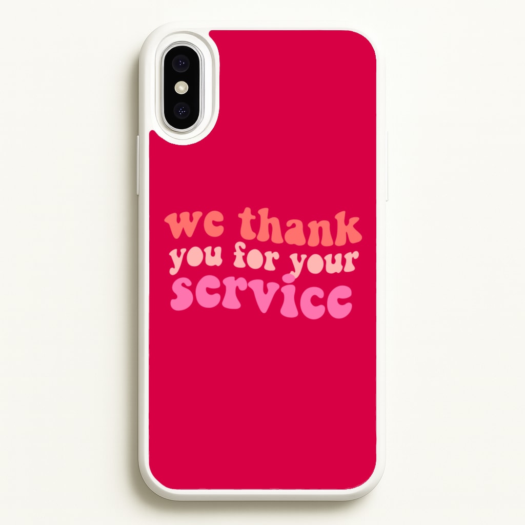We Thank You For Your Service - Heart TV - Heartstopper Phone Case for iPhone XS Max