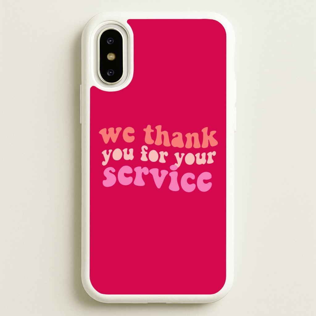 We Thank You For Your Service - Heart TV - Heartstopper Phone Case for iPhone X / XS