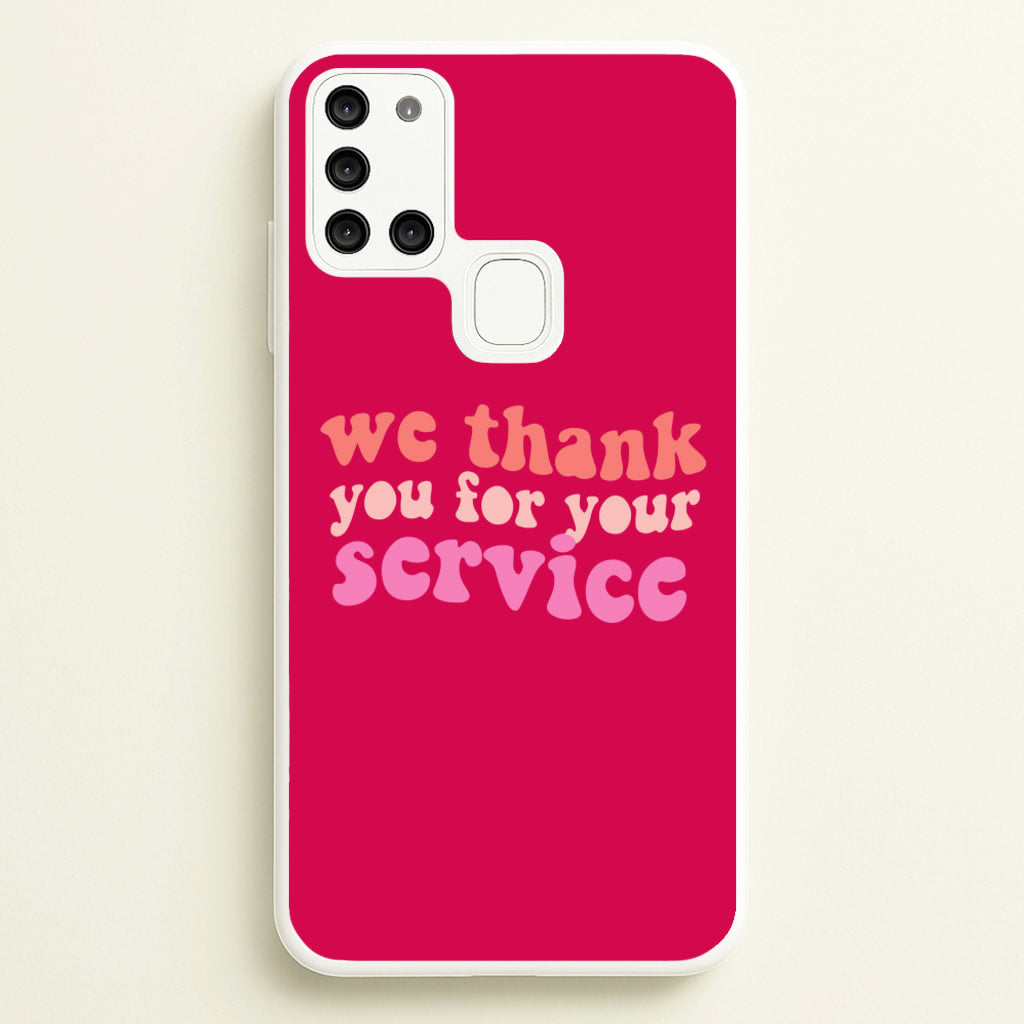 We Thank You For Your Service - Heart TV - Heartstopper Phone Case for Galaxy A21s