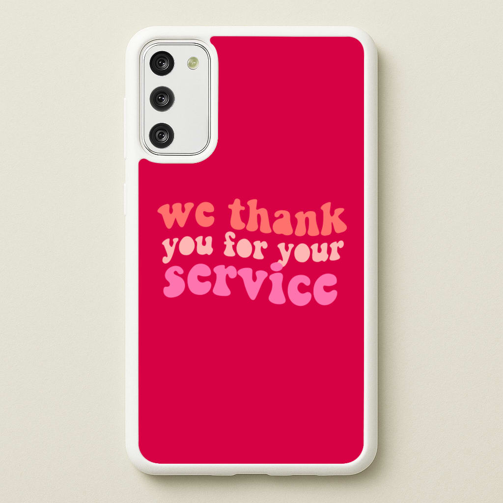 We Thank You For Your Service - Heart TV - Heartstopper Phone Case for Galaxy S20