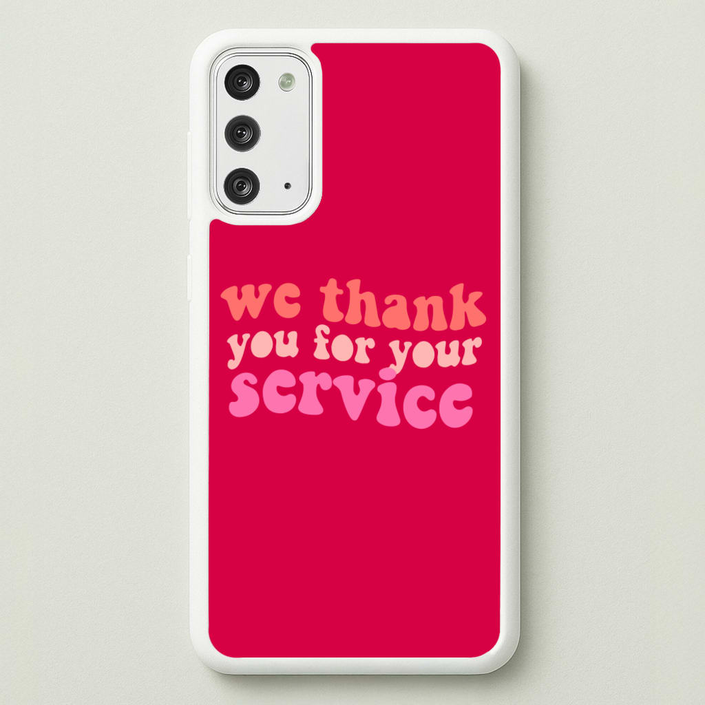 We Thank You For Your Service - Heart TV - Heartstopper Phone Case for Galaxy Note 20