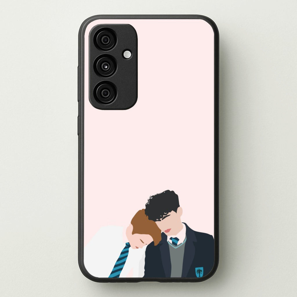 Nick And Charlie School Clothes - Heart TV - Heartstopper Phone Case for Galaxy A35