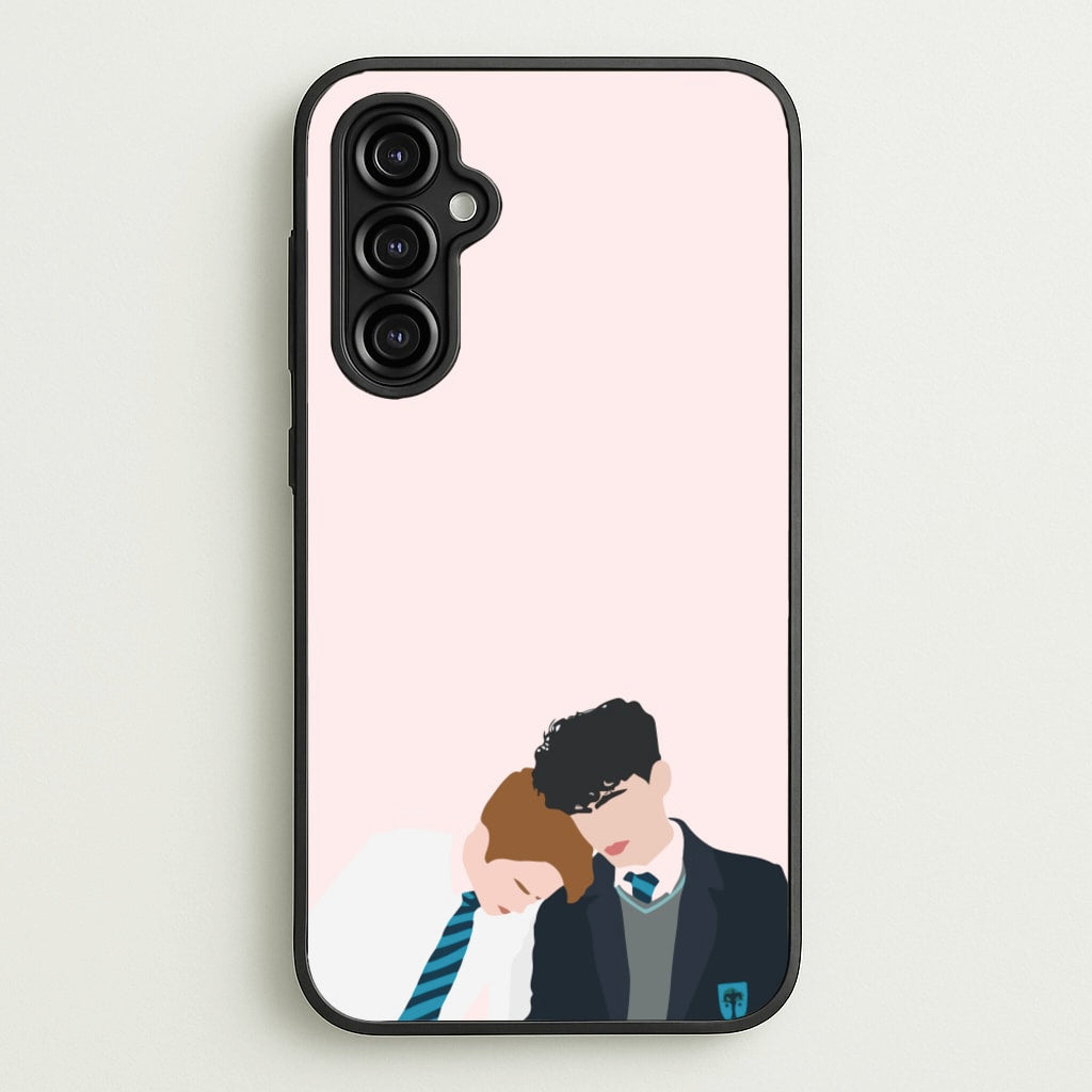 Nick And Charlie School Clothes - Heart TV - Heartstopper Phone Case for Galaxy A14