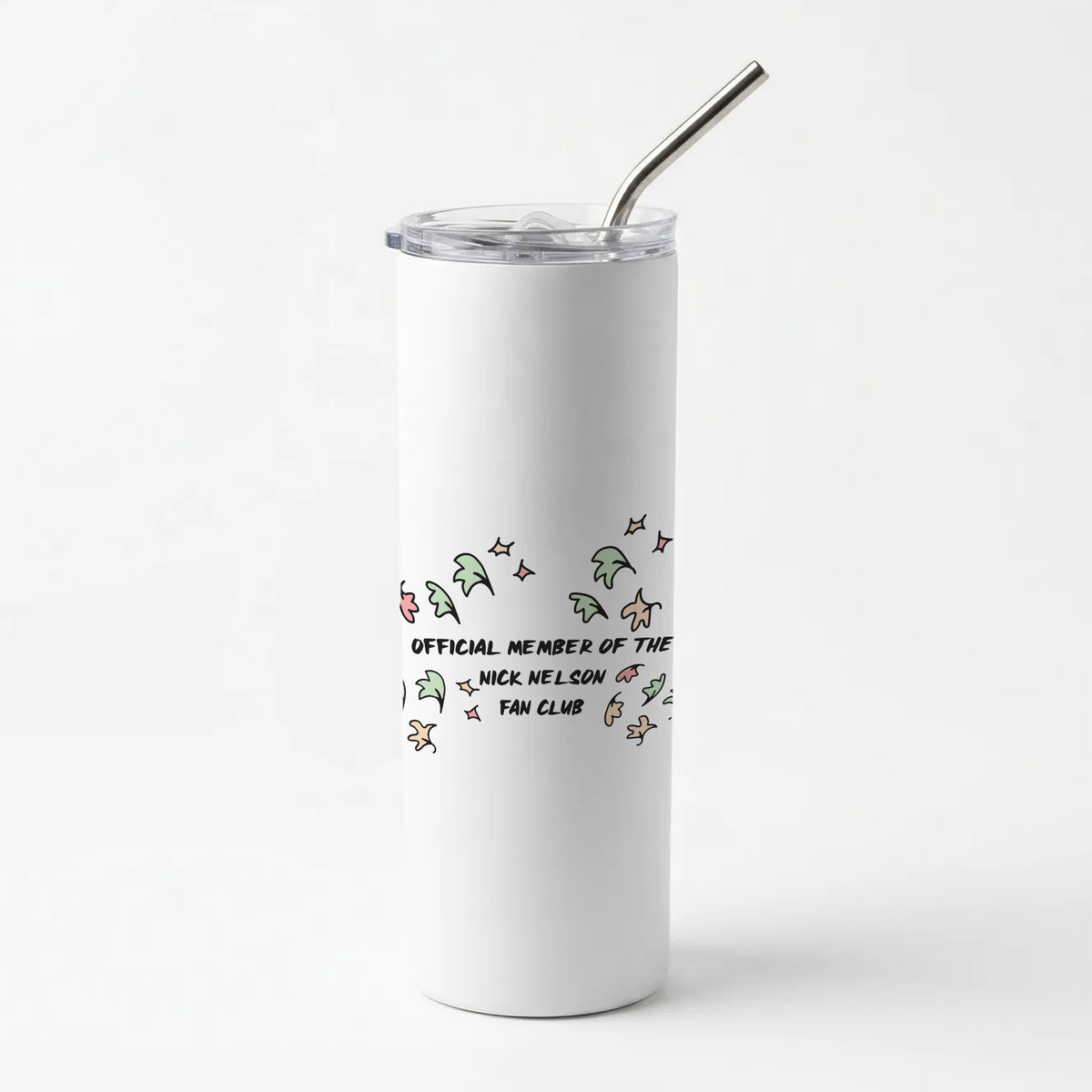 Official Member Of The Nick Nelson Fan Club - Heart TV Skinny Tumbler