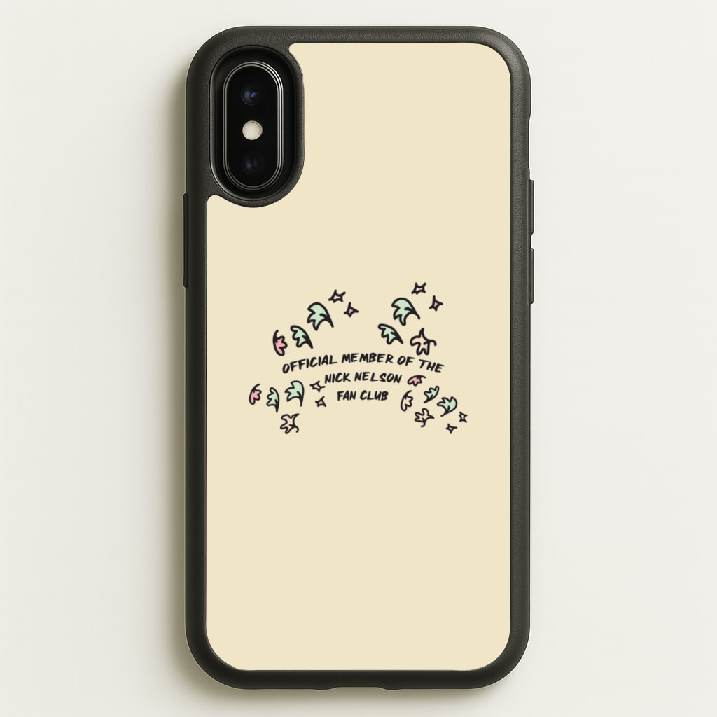 Official Member Of The Nick Nelson Fan Club - Heart TV - Heartstopper Phone Case for iPhone X / XS